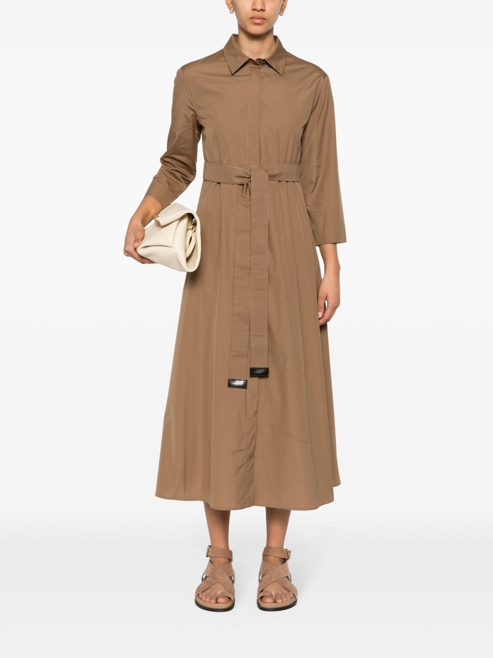 A-line shirt dress - 2