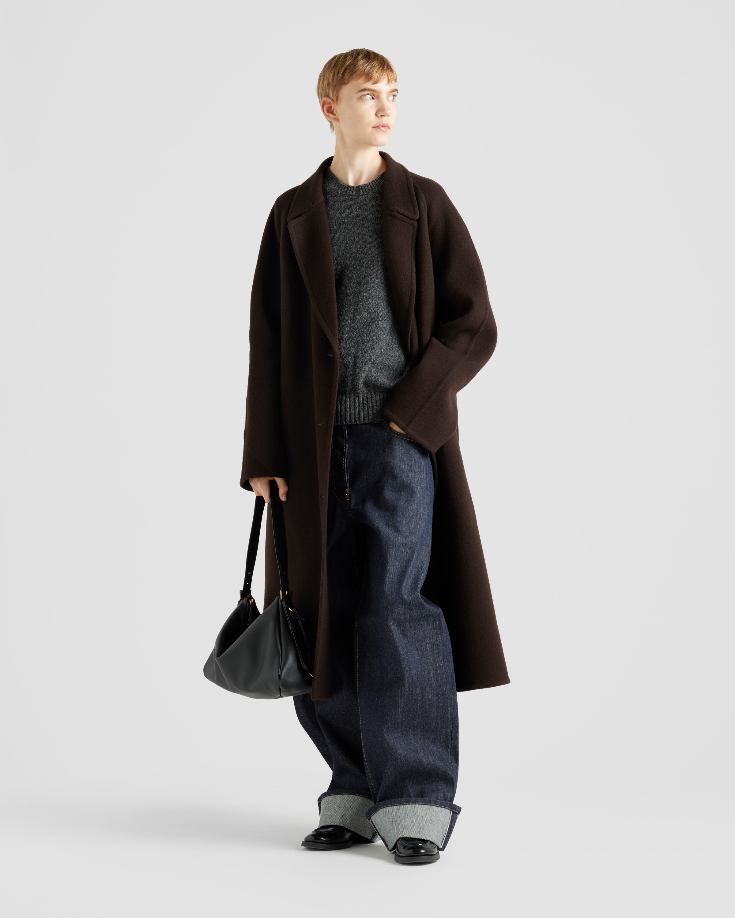 Single-breasted cashgora coat - 2