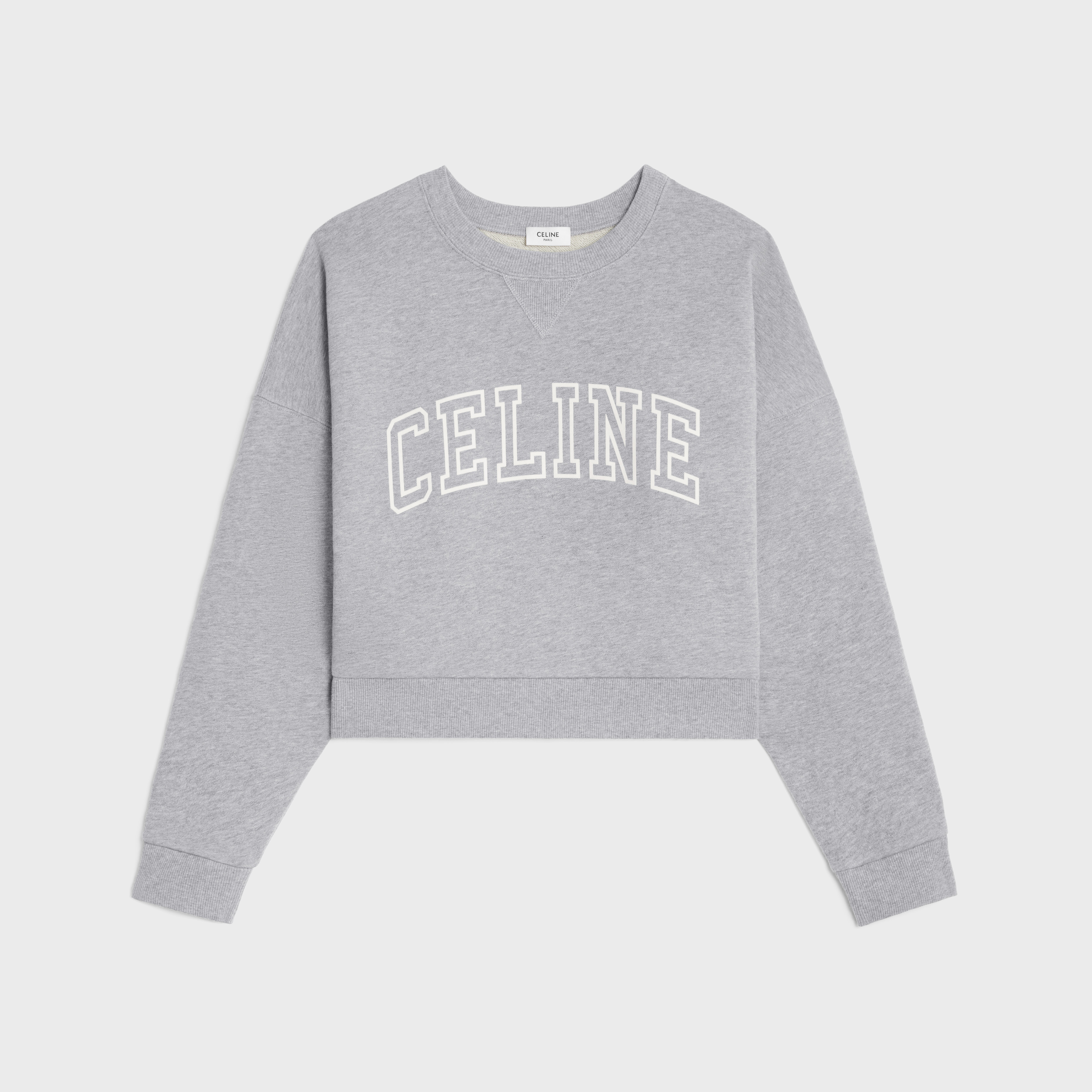 celine loose sweatshirt in cotton fleece - 1