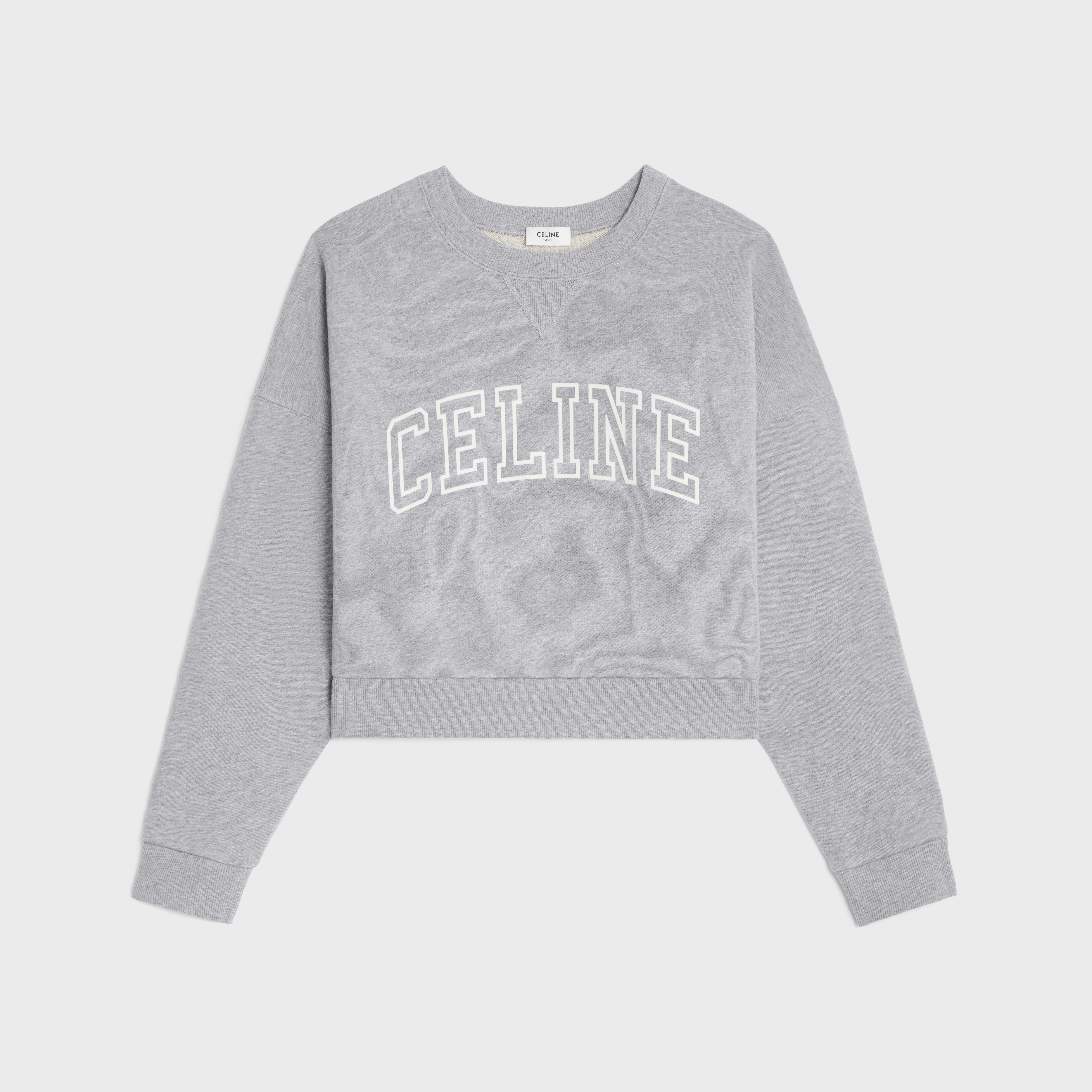関税込 CELINE loose sweatshirt in cotton fleece Celine Loose Sweatshirt In Cotton Fleece Hot Pink/Black