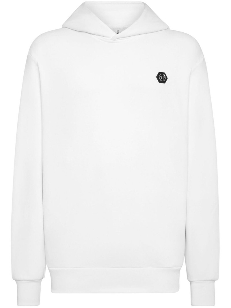 rhinestone-embellished cotton hoodie 1