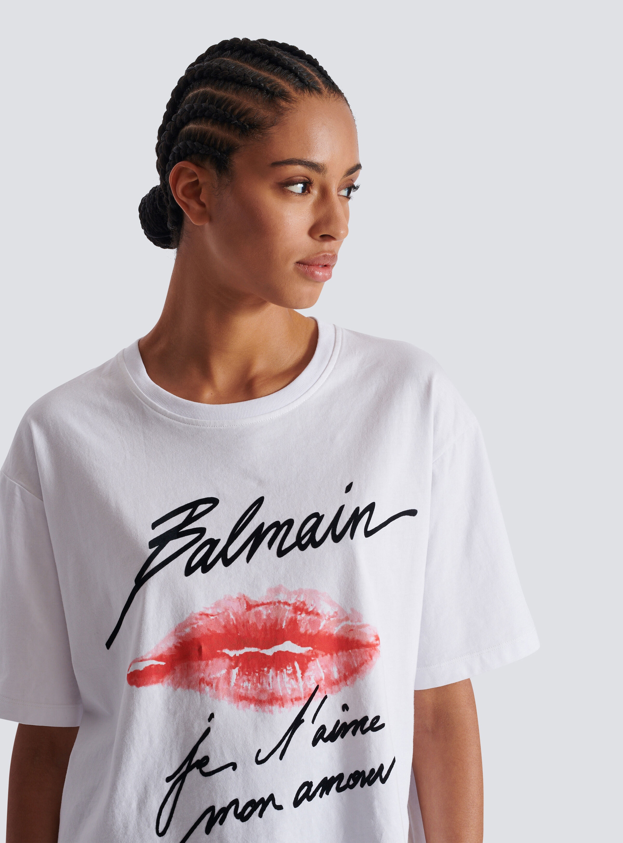 Short-sleeved T-shirt with Kiss print - 7
