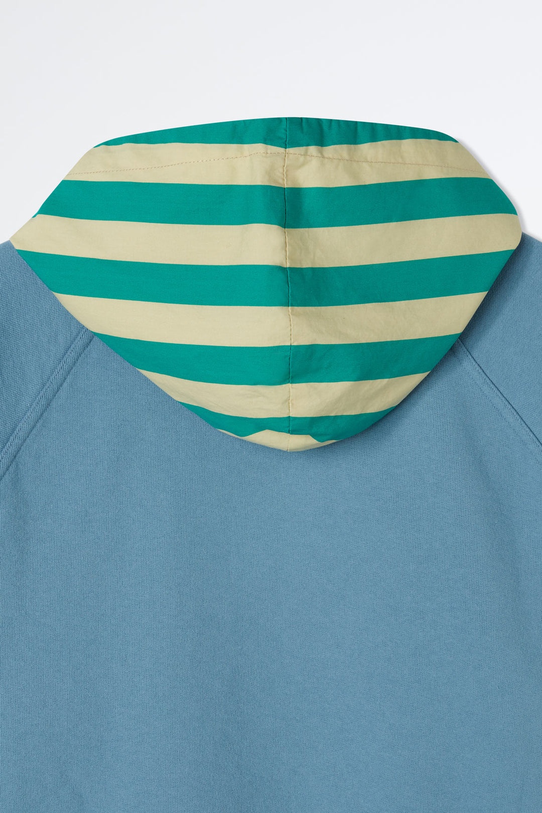 LIGHT BLUE HOODIE WITH STRIPED DETAIL - 9