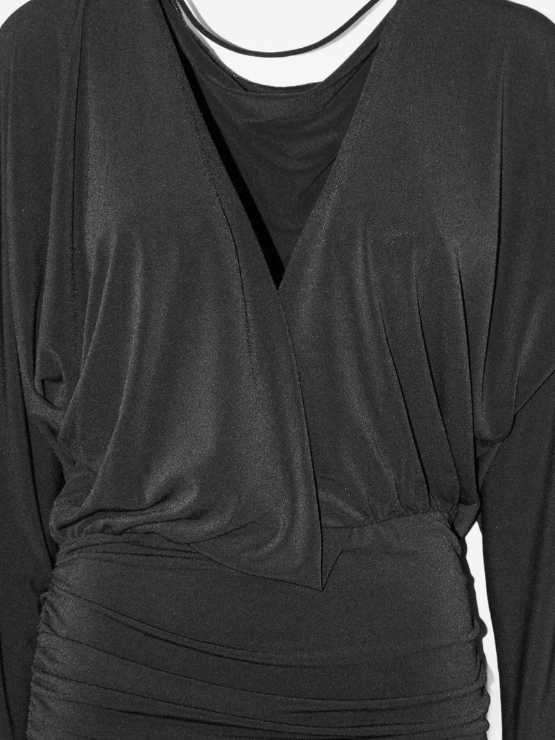 THE ANDAMANE draped V-neck mini dress outlook