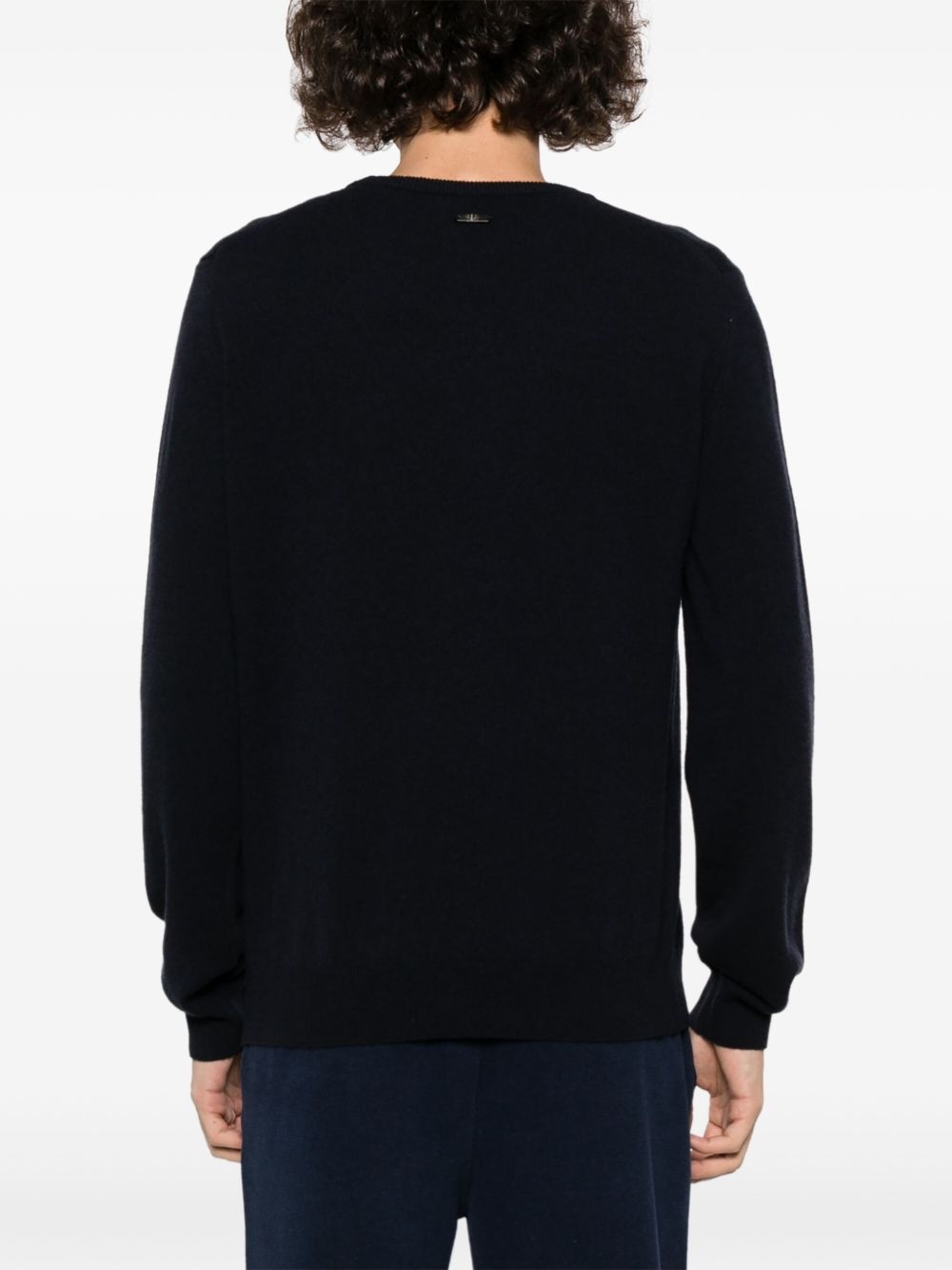 crew-neck fine-knit jumper - 4