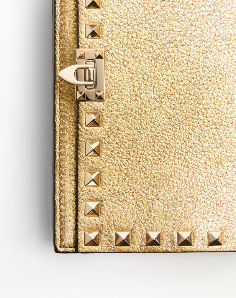 Valentino ROCKSTUD MINI CALFSKIN BAG WITH CHAIN IN LAMINATED GRAINY CALFSKIN outlook