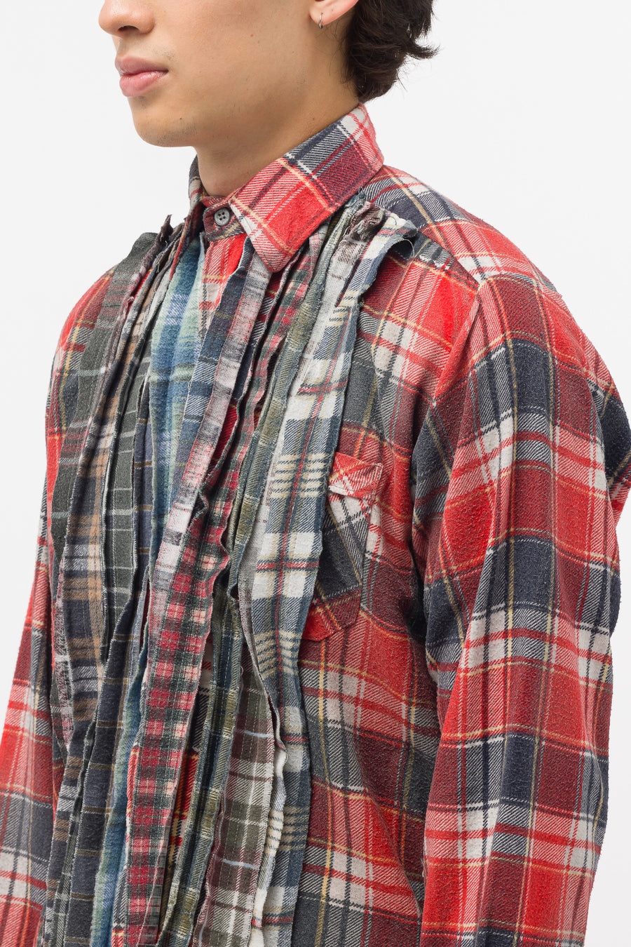 Ribbon Flannel Shirt in Multicolor - 4