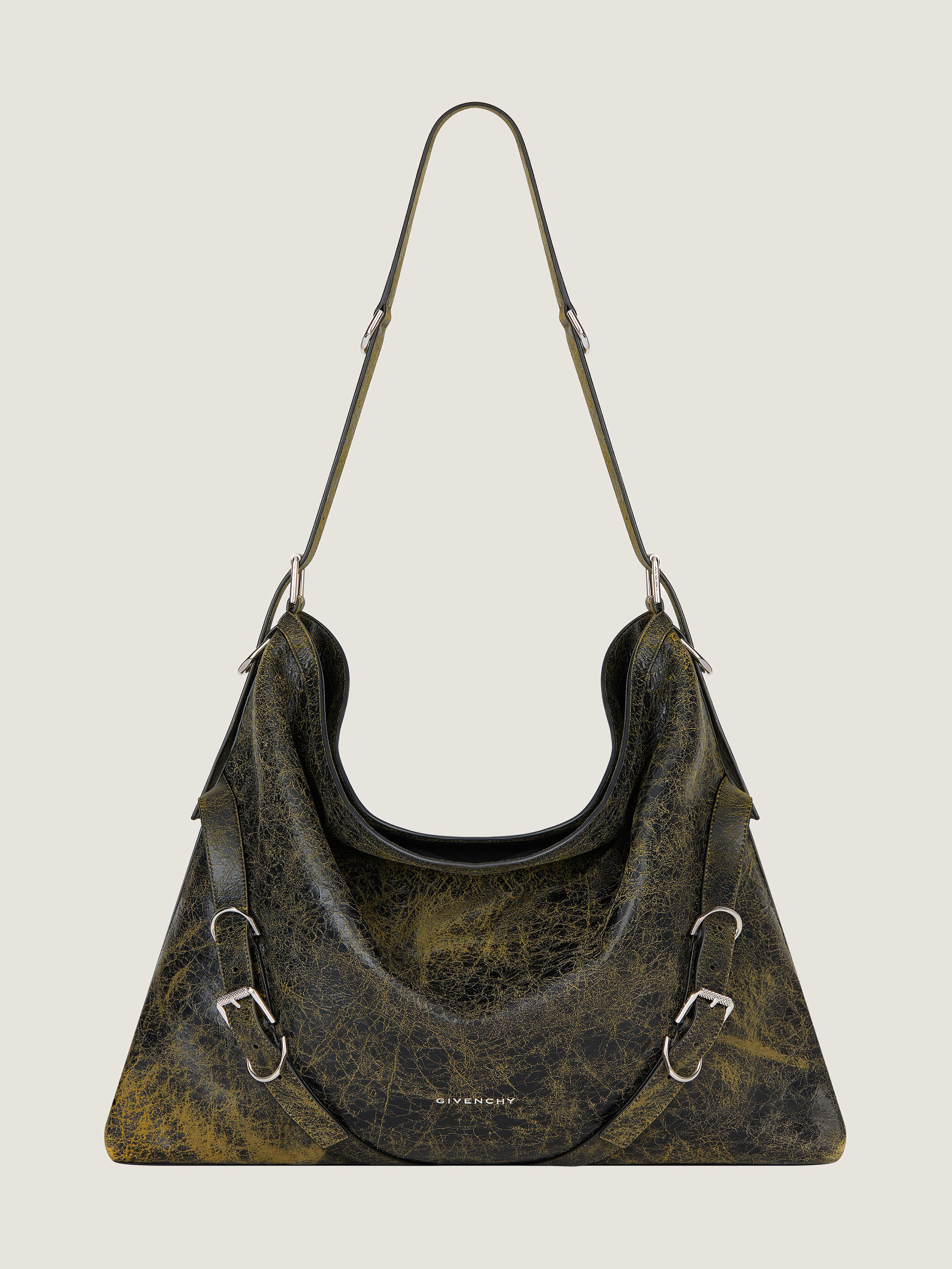 LARGE VOYOU BAG IN CRACKLED LEATHER - 1