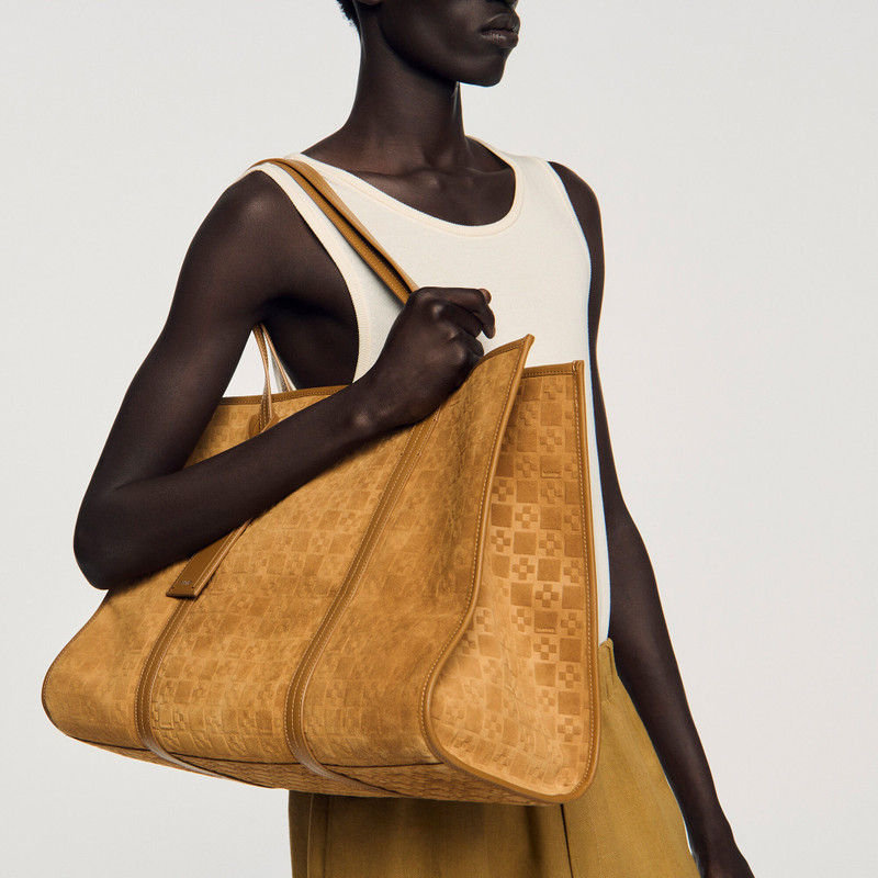 SPLIT LEATHER SHOPPING BAG 5