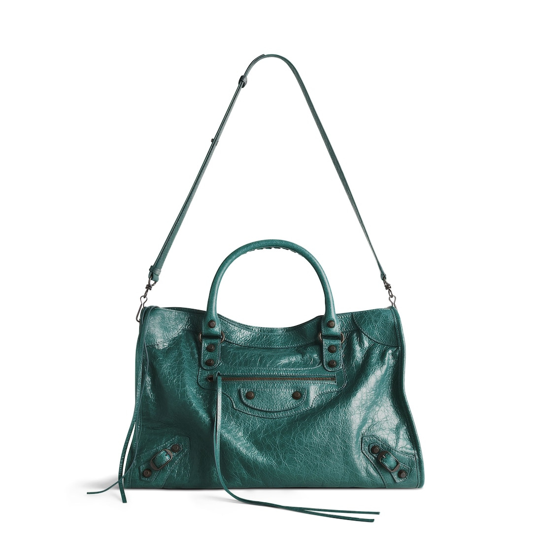 Women's Le City Bag Medium in Dark Emerald - 4