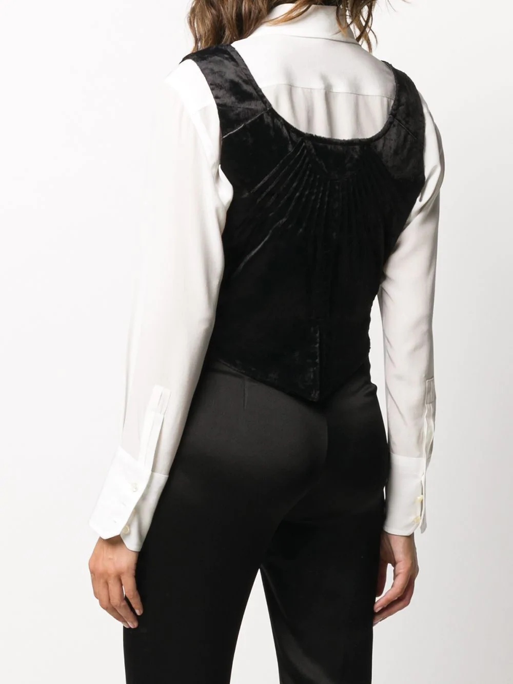 corset cropped gilet - 4