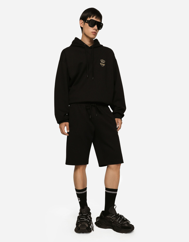 Jersey jogging shorts with embroidery 6
