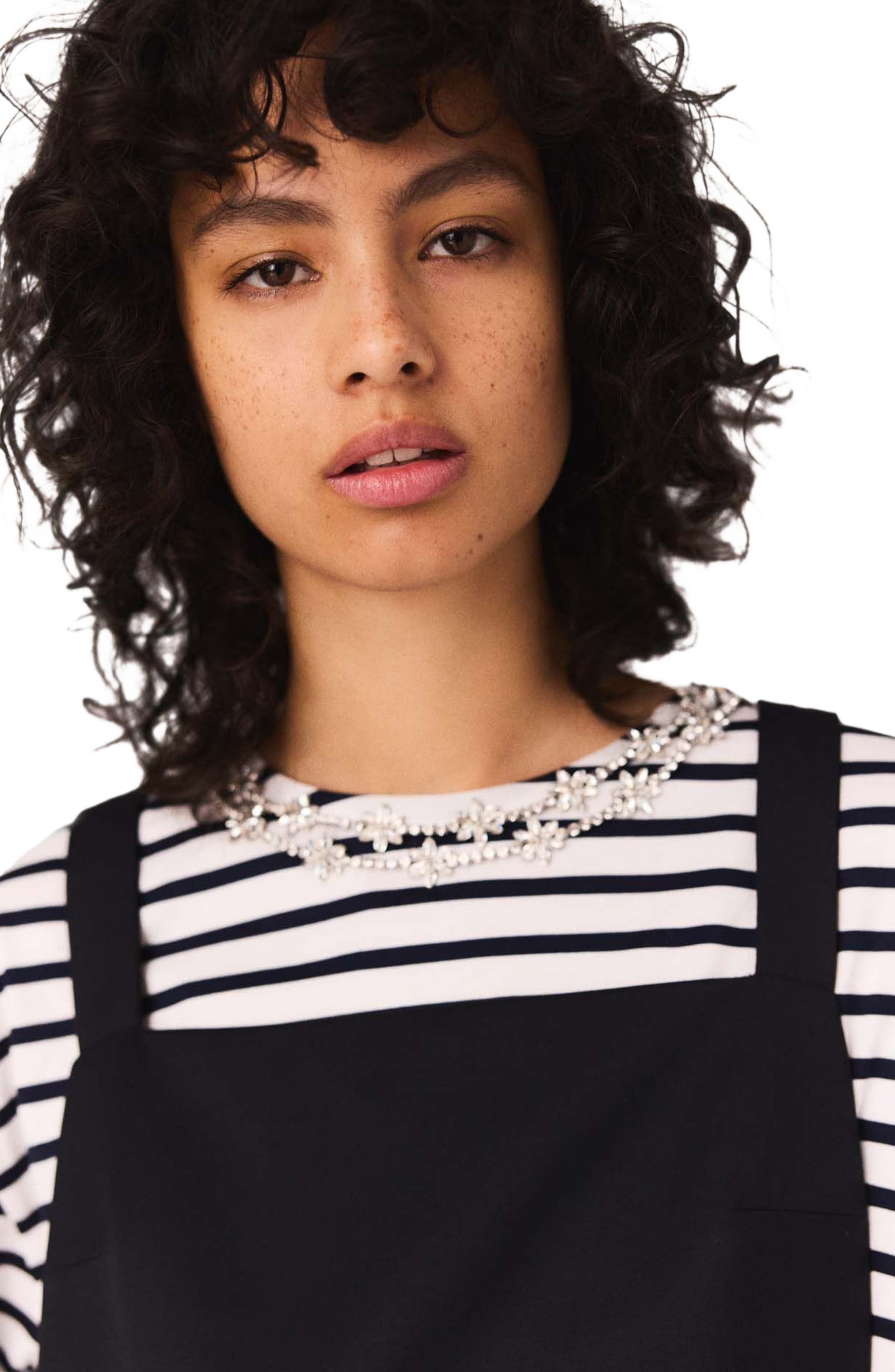 maje Pinafore strap dress in Navy at Nordstrom - 7