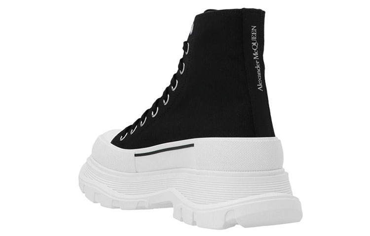 (WMNS) Alexander McQueen Tread Slick Lace Up Boot 'Black White' 611706W4MV21070 - 3