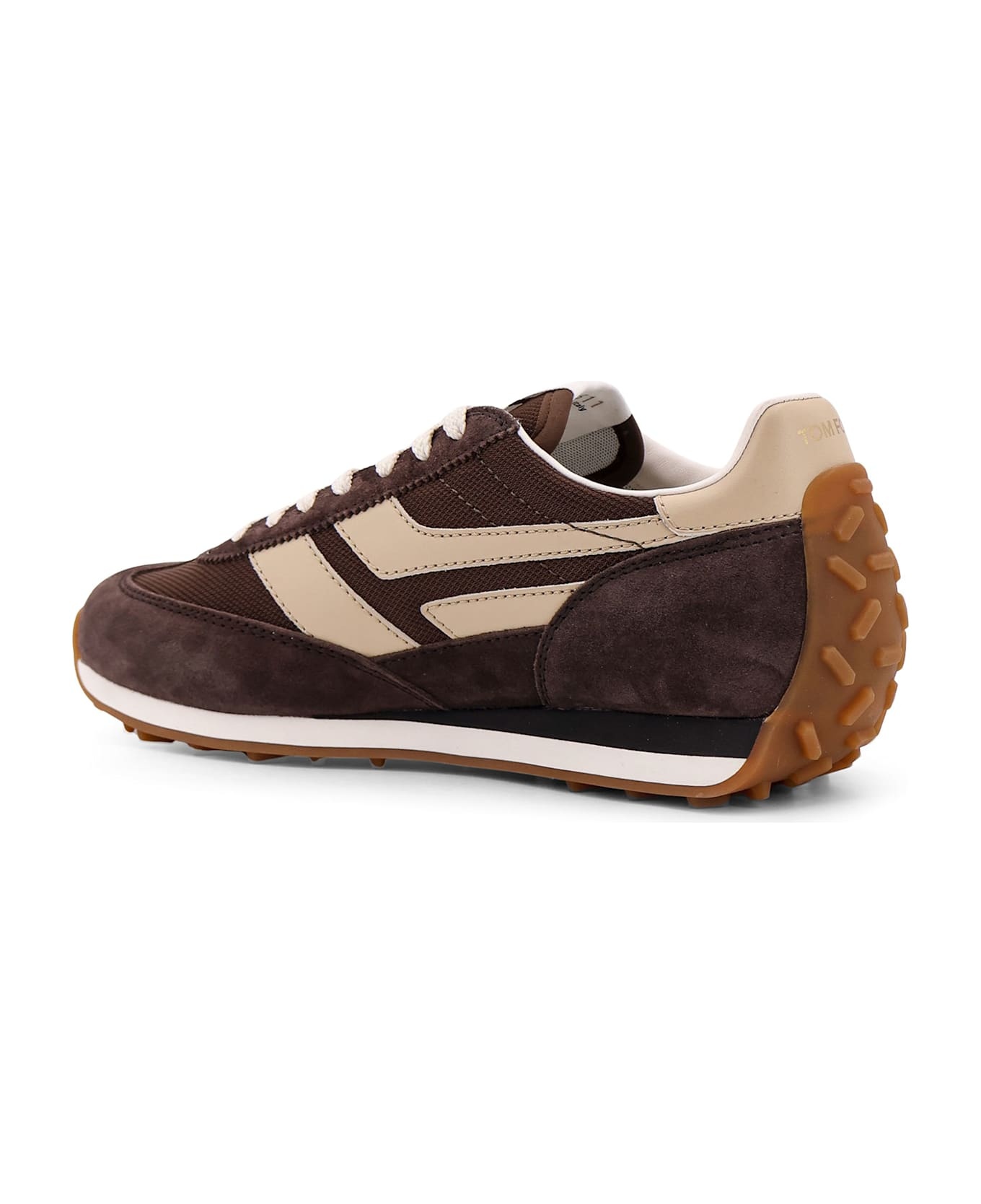 Low-top Suede And Mesh Sneakers - 3