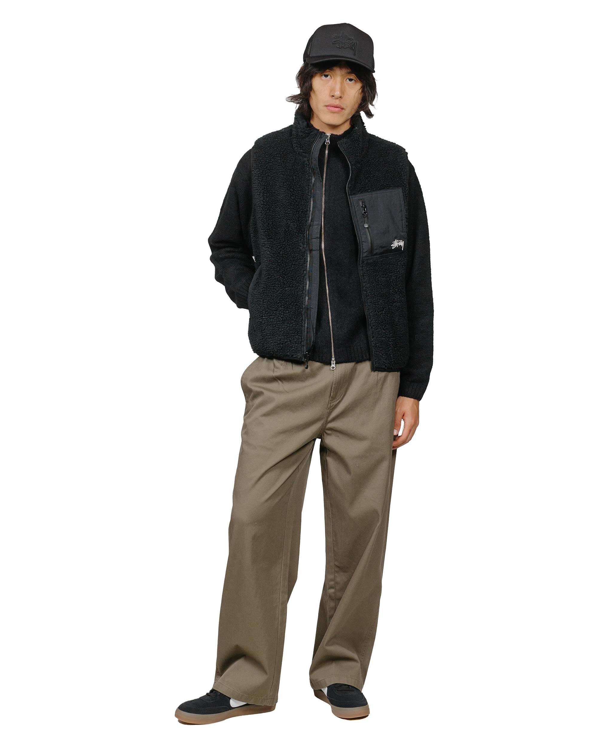 Stüssy Sherpa Reversible Vest Black - 5