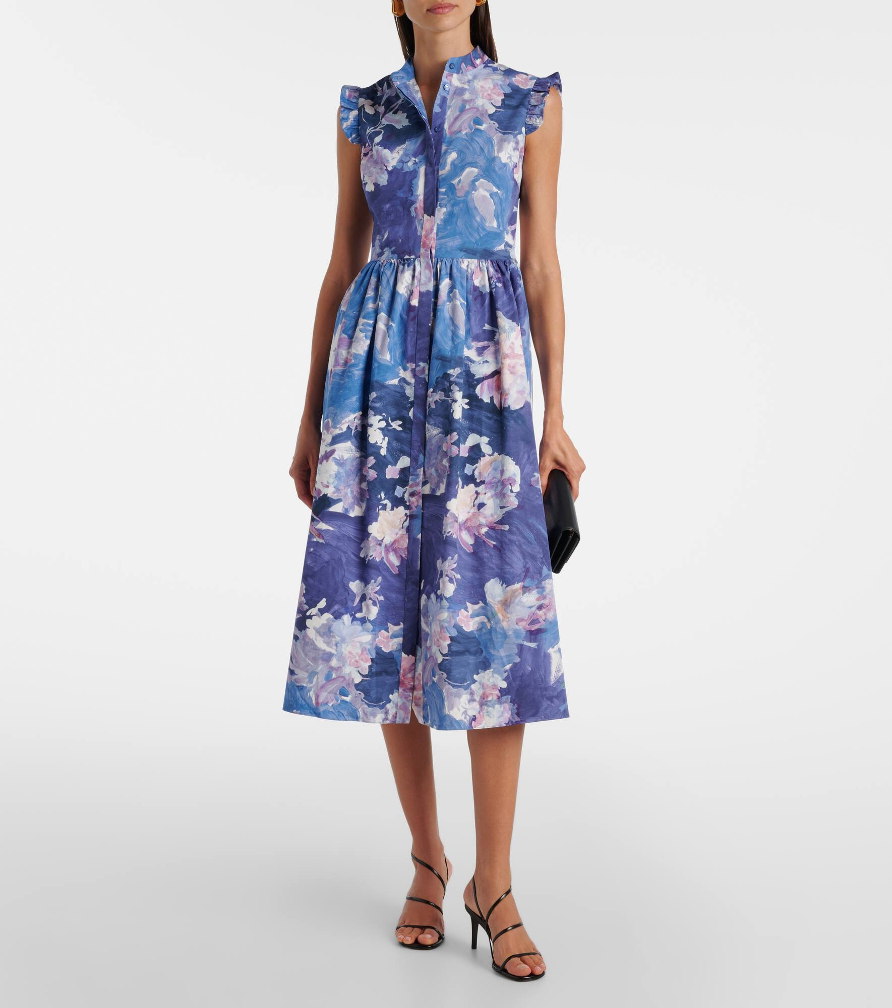 Flared floral midi dress - 2
