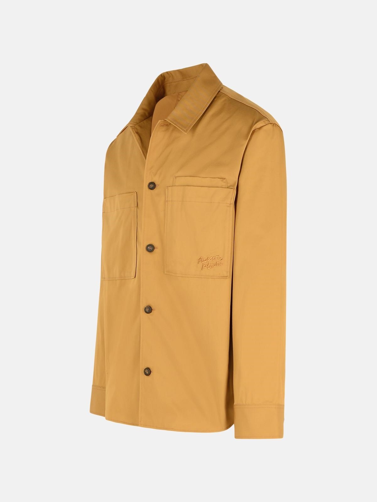 'OVER' BEIGE COTTON SHIRT - 2