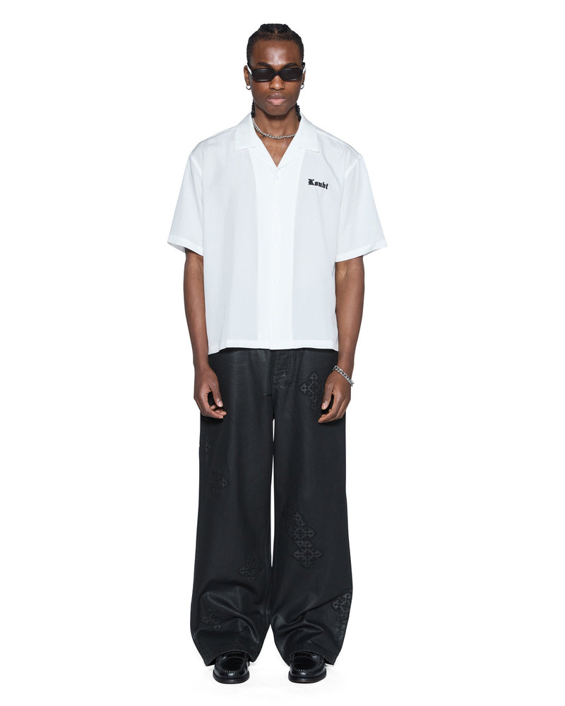 Ksubi END DINER SS SHIRT SATIN WHITE outlook