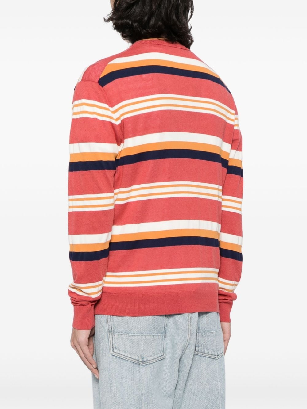 striped intarsia-knit cardigan - 4