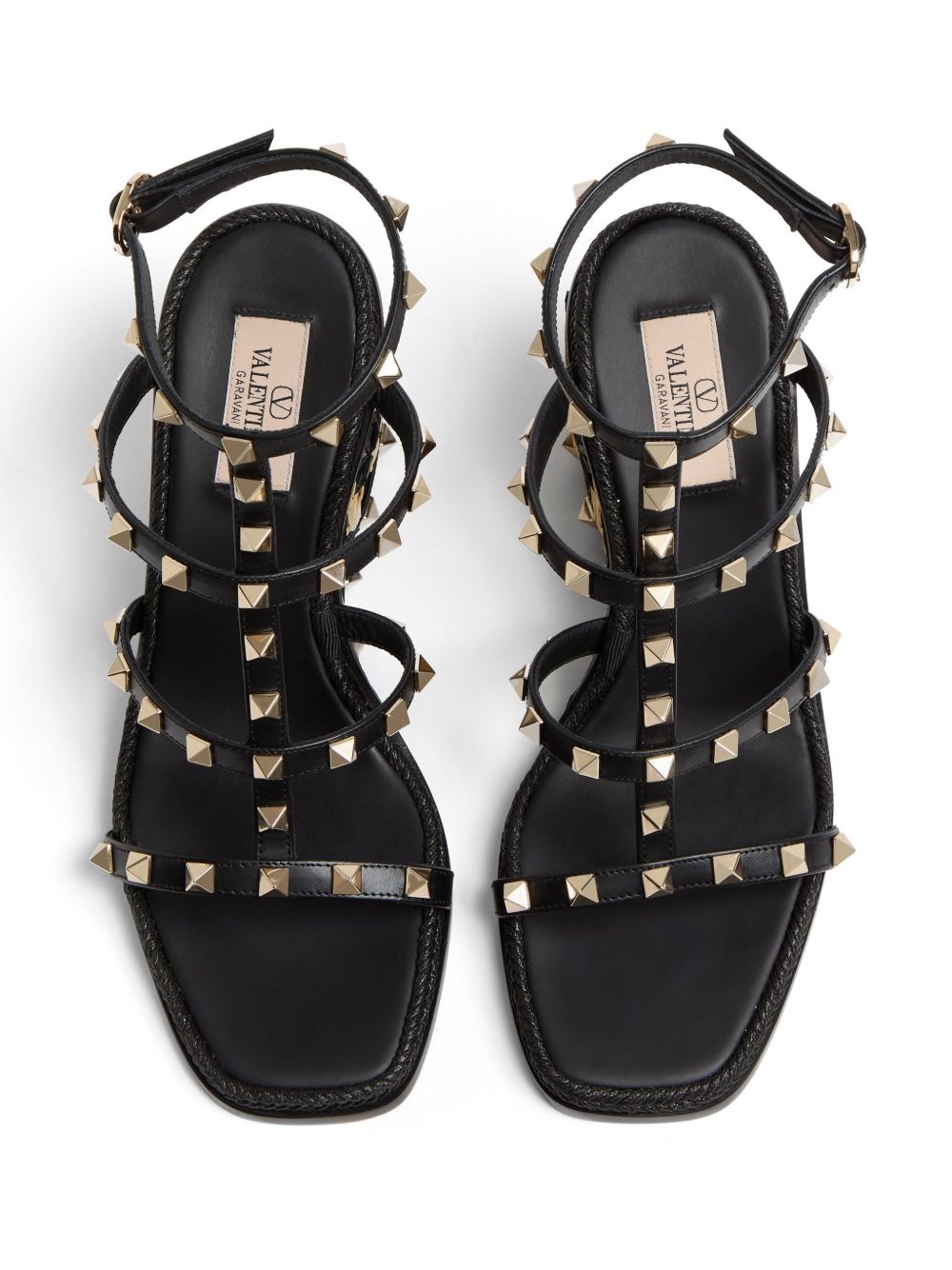 80mm Rockstud wedge sandals - 4