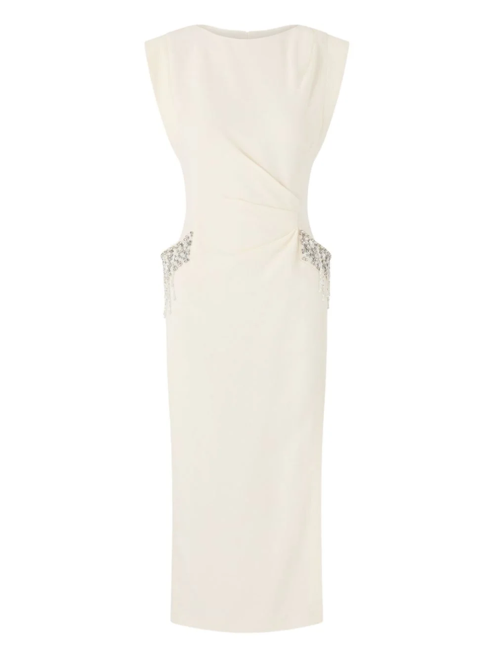 draped-detail dress - 1