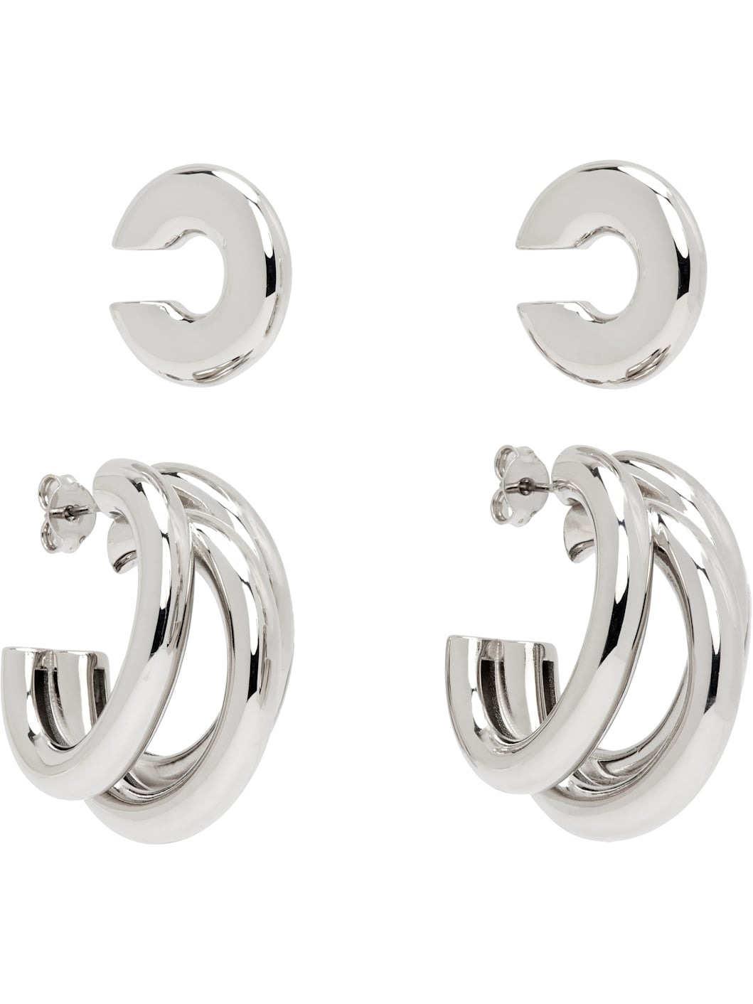 Pin & Cuff Earrings Set - 2