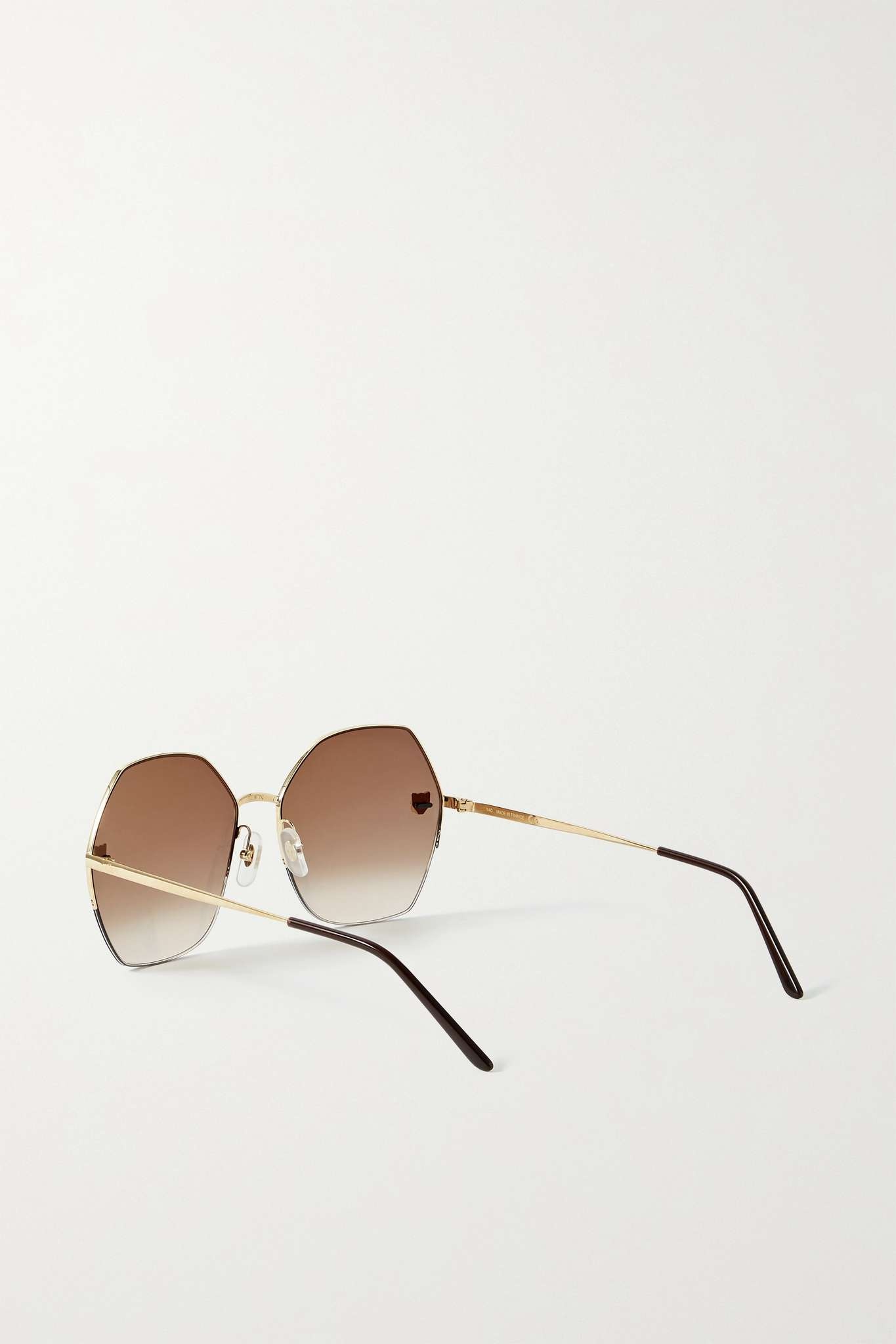 Panthère de Cartier hexagon-frame gold-tone sunglasses - 3