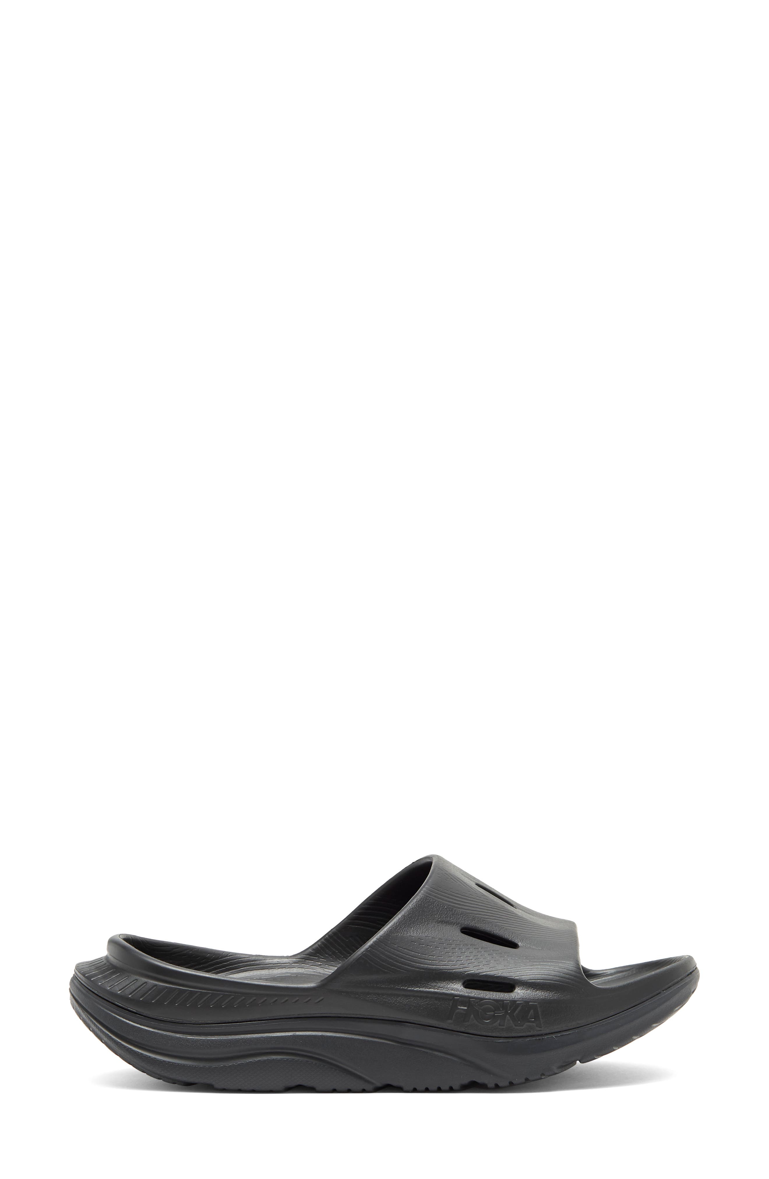 HOKA Gender Inclusive Ora Recovery Slide 3 Sandal in Black/Black at Nordstrom - 3