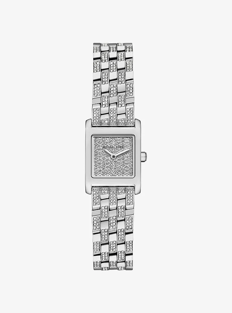 Micro Georgie Pavé Silver-Tone Watch - 1