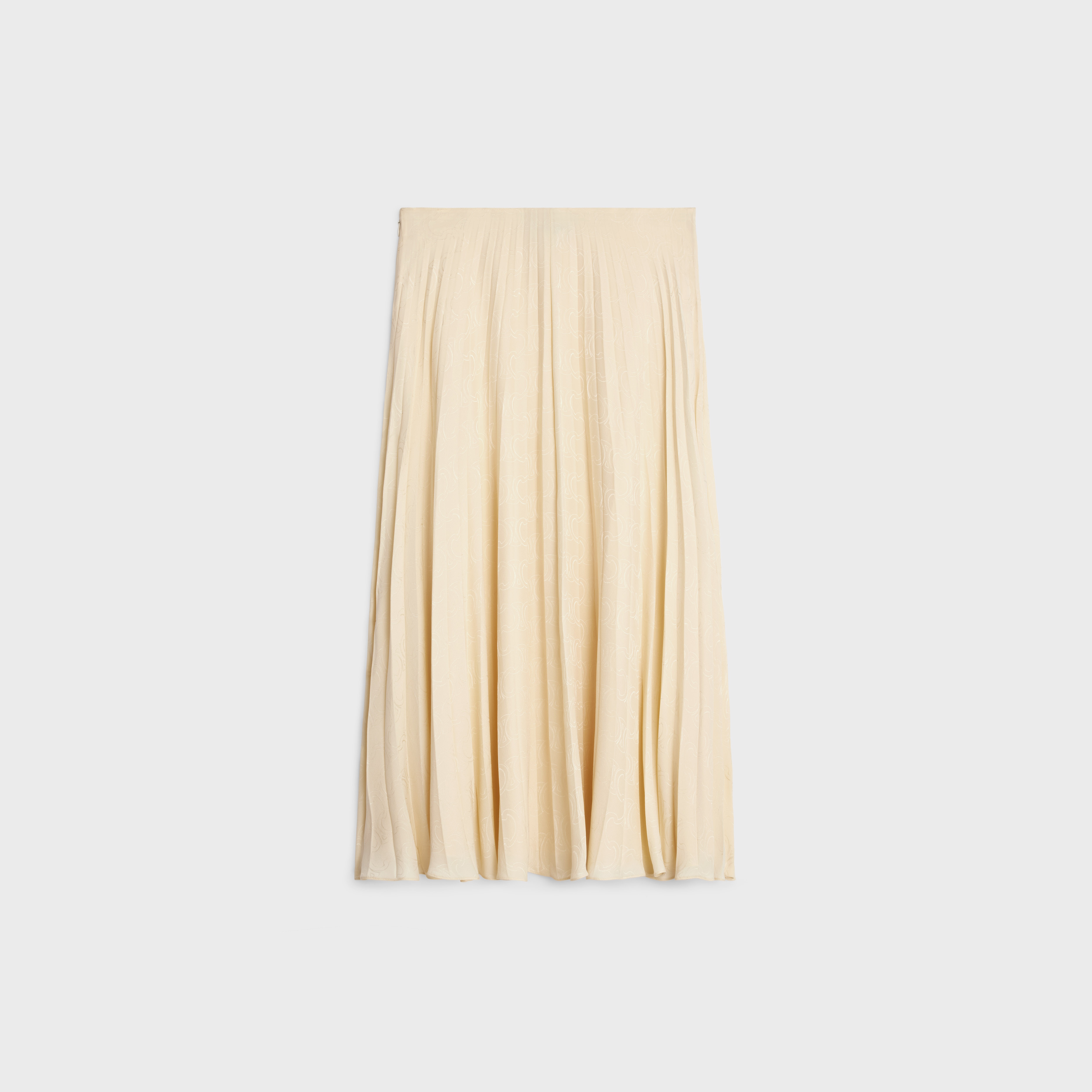 pleated midi skirt in silk jacquard - 2