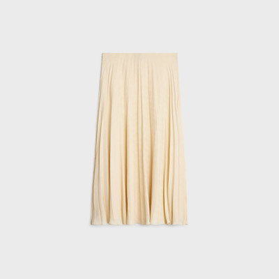 CELINE pleated midi skirt in silk jacquard outlook