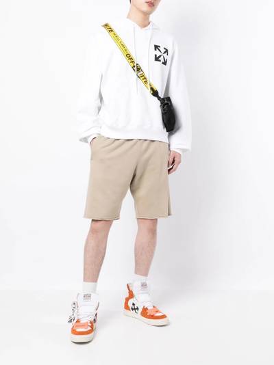 Off-White Arrows-print cotton hoodie outlook