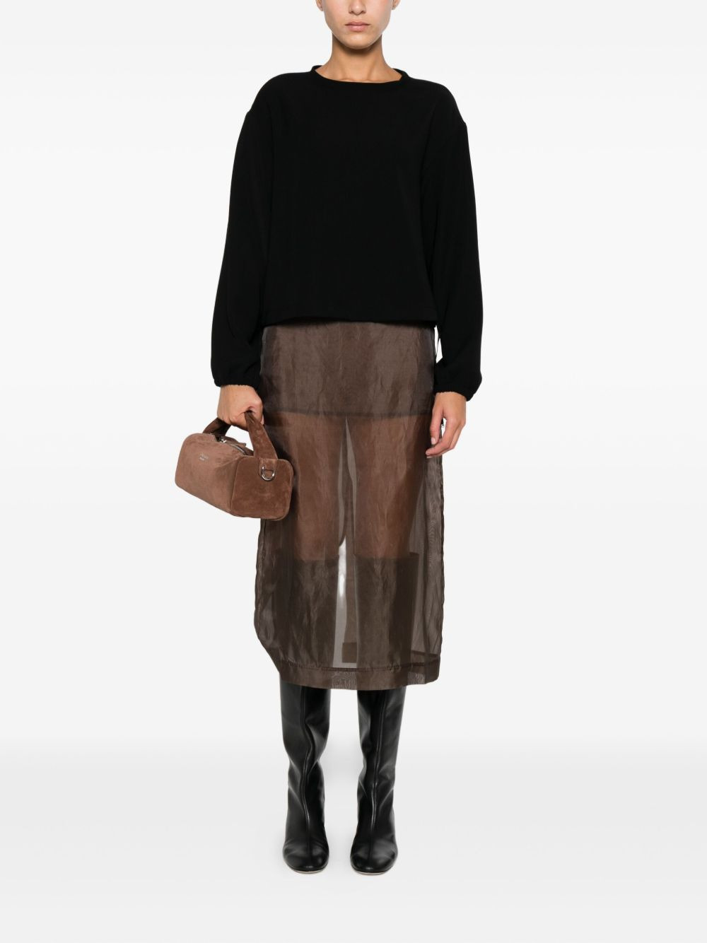 drawstring-hem sweatshirt - 2