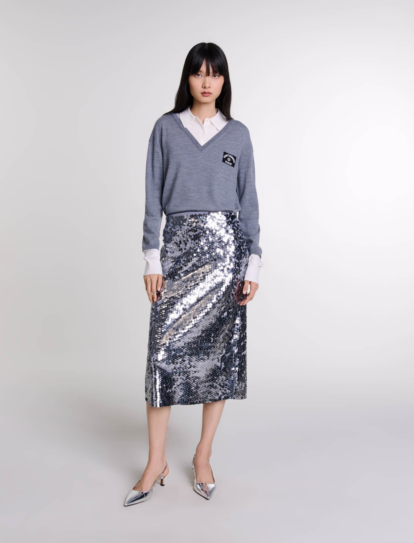 Knit skirt with sequins - 2