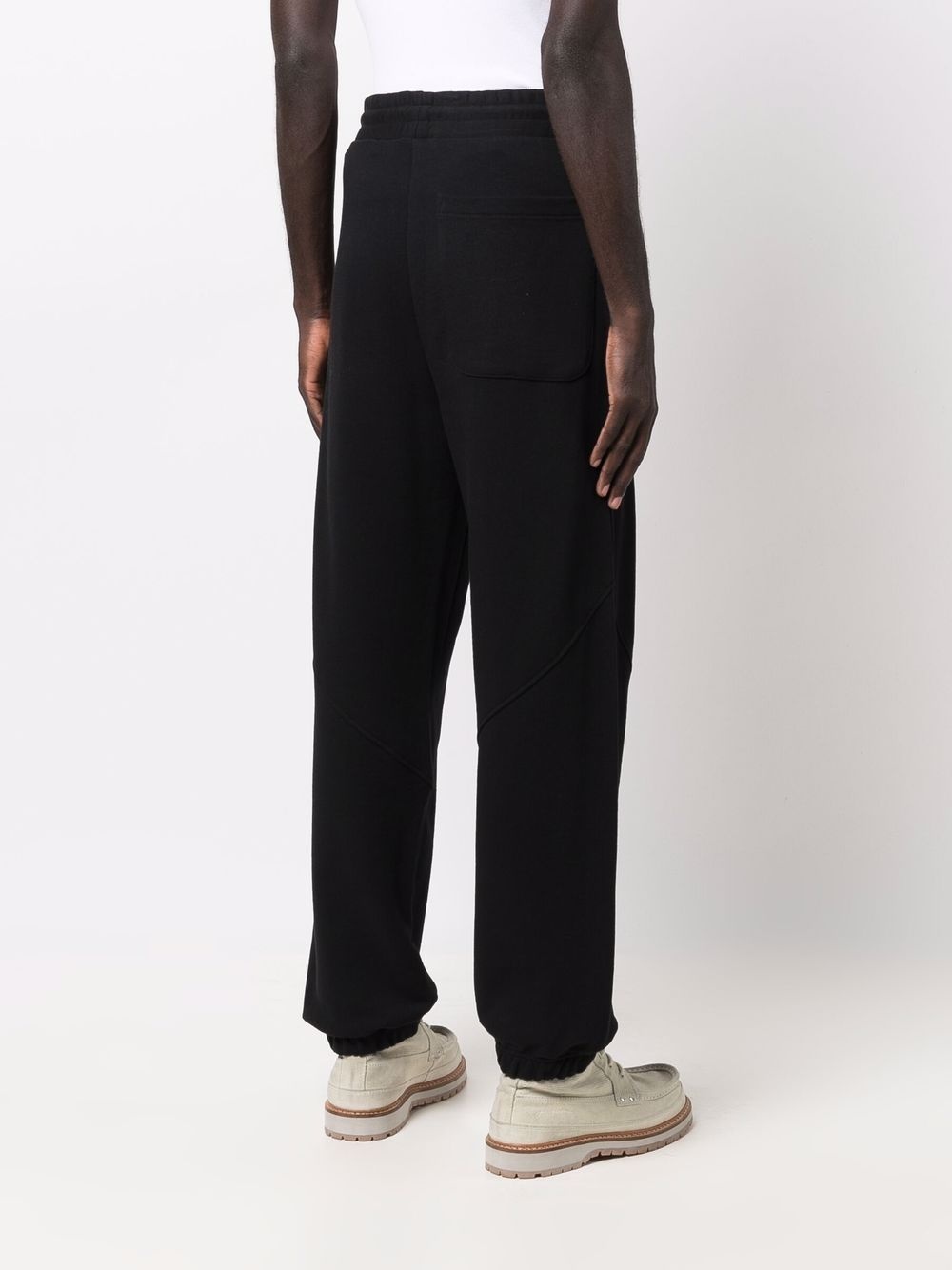 logo-embroidered cotton track pants - 4