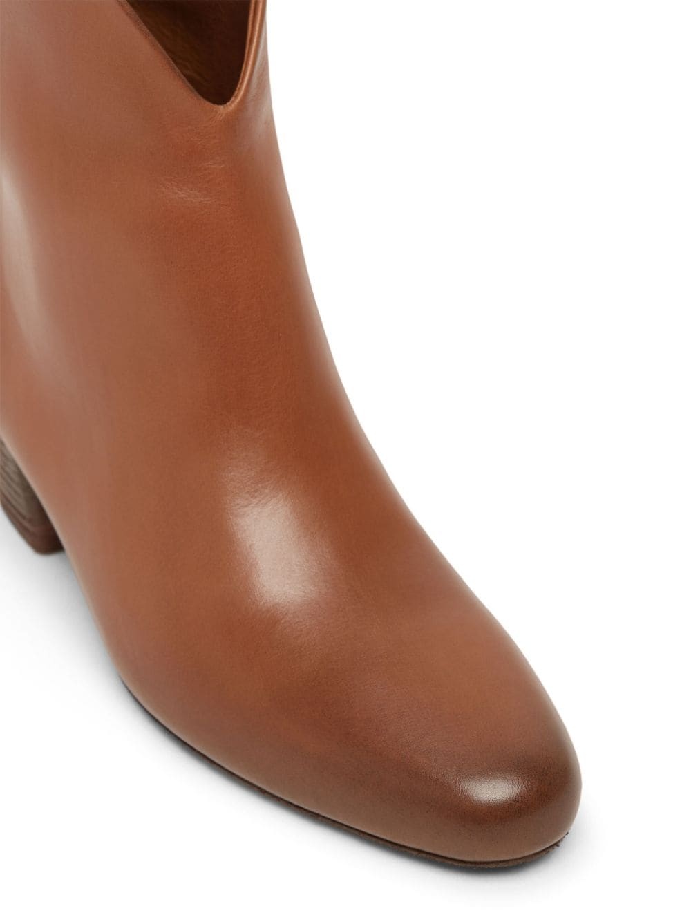 cut-out leather ankle boots - 4