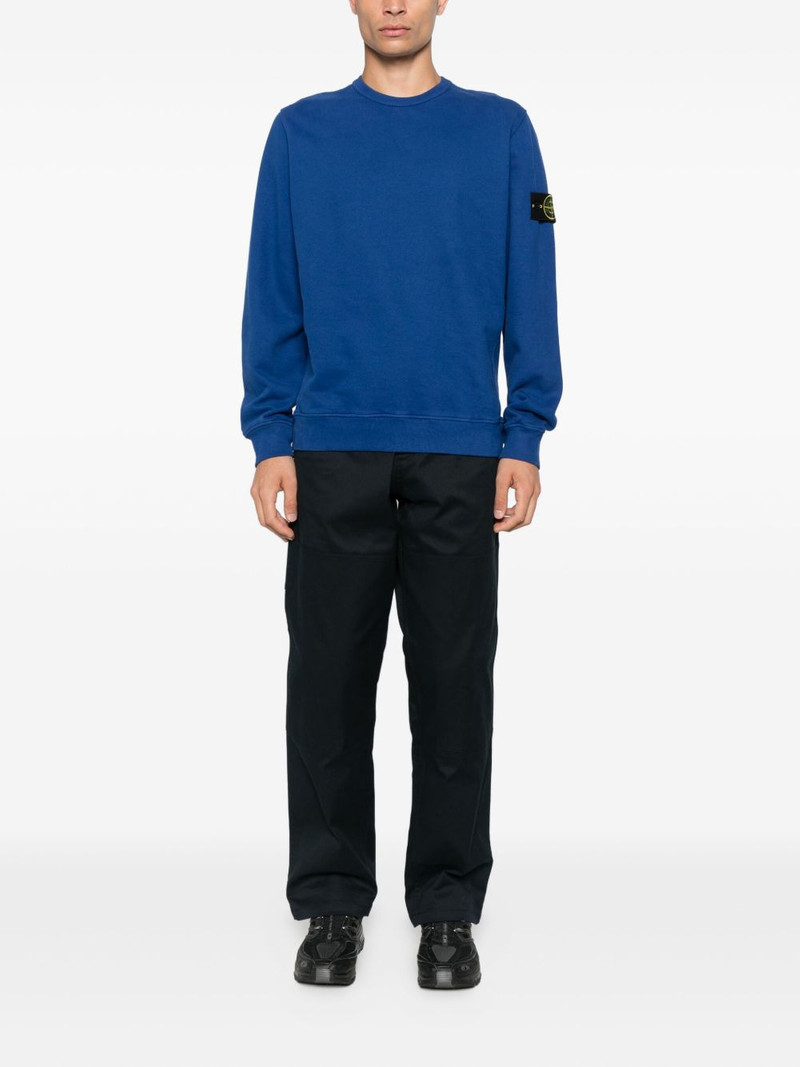 Stone Island 6100028 logo-patch crew-neck sweatshirt outlook