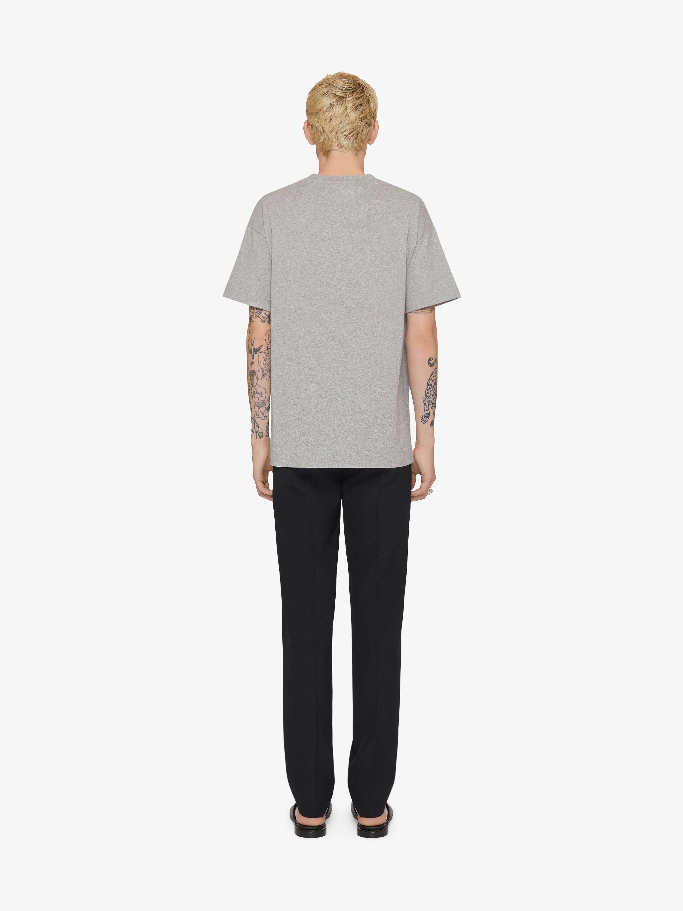 T-SHIRT IN COTTON WITH CRYSTALS AND 4G DETAIL - 4
