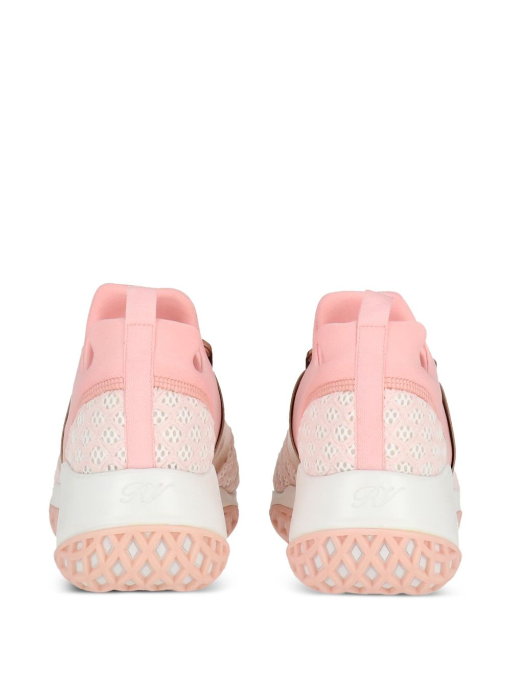 buckle-strap mesh trainers - 3