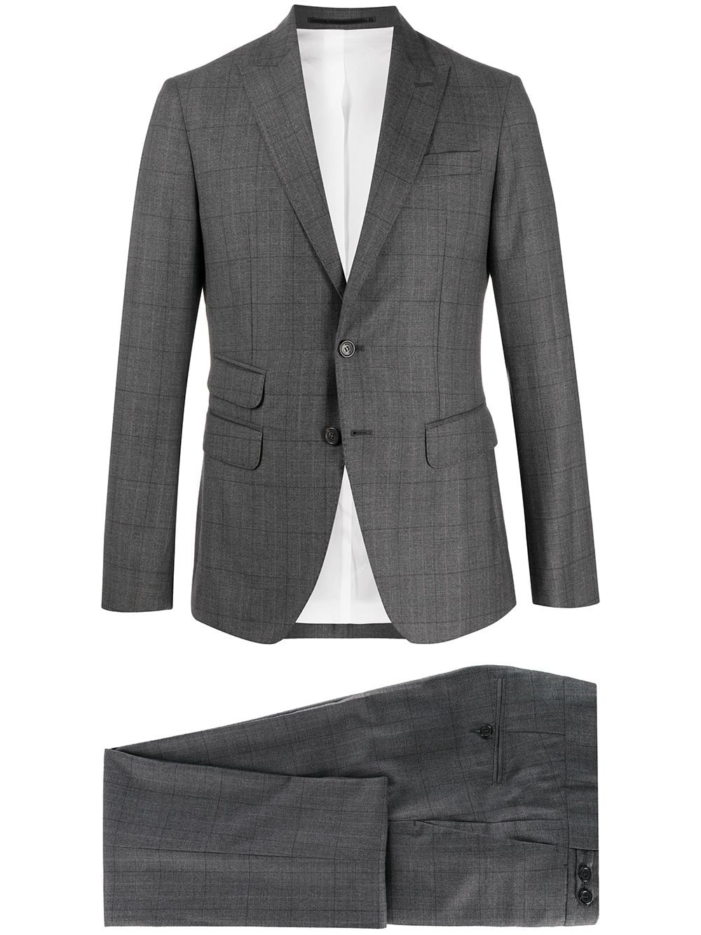 check print two piece suit - 1