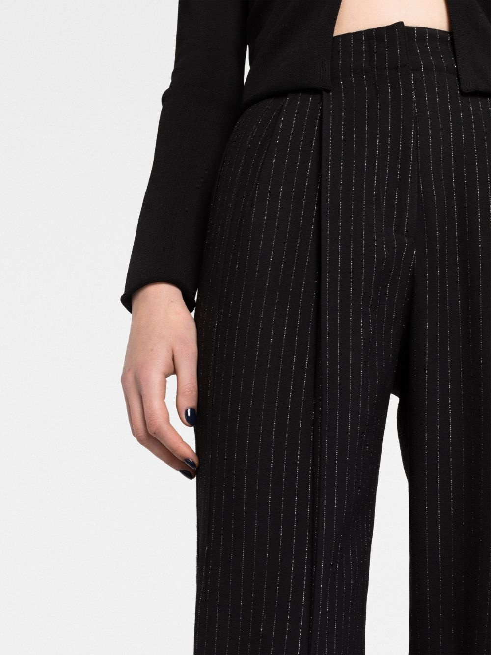 pinstripe wool trousers - 3