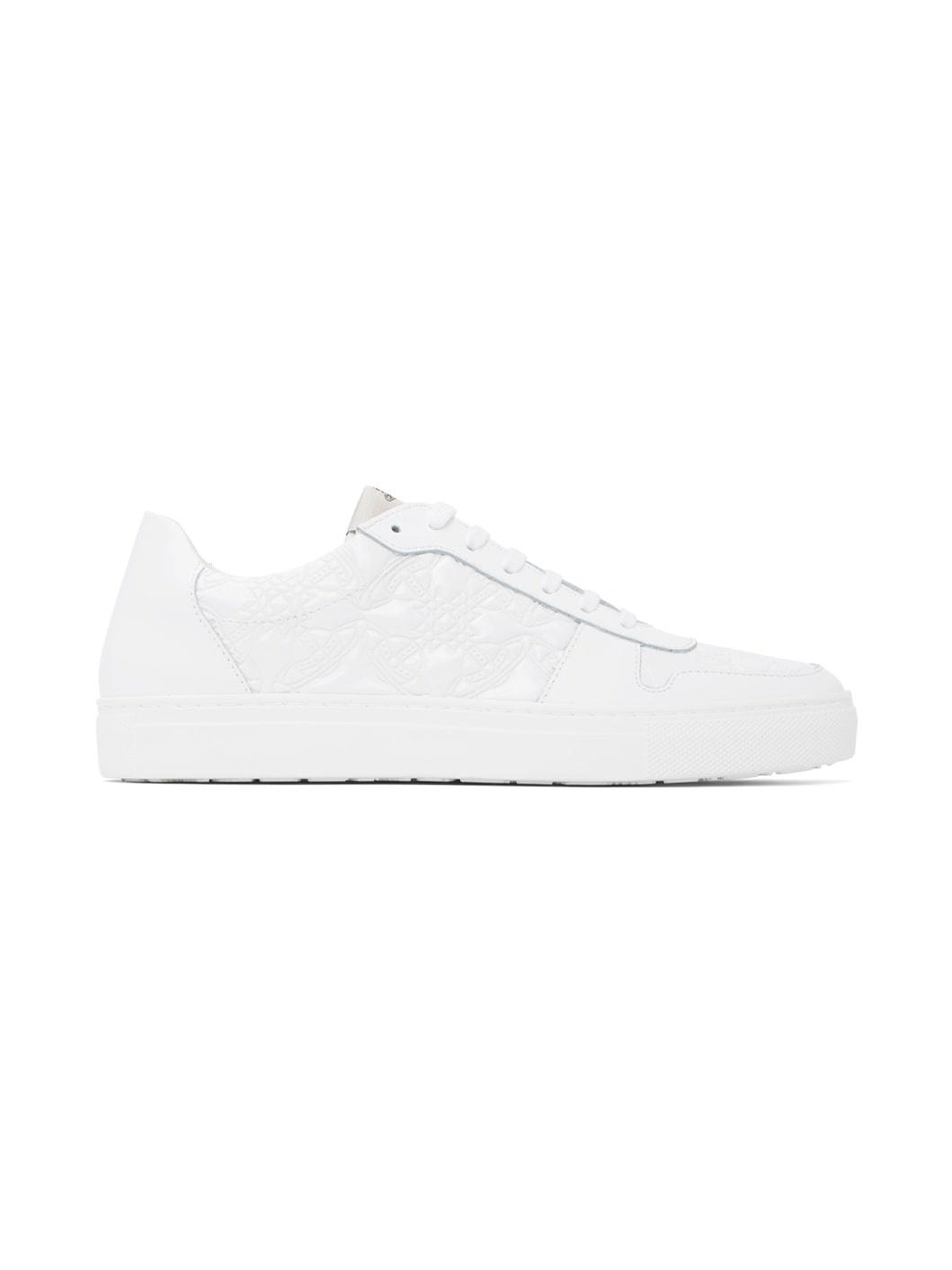 White Embossed Sneakers - 1