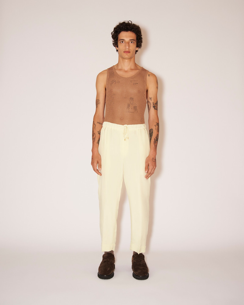 Nanushka JAIN - Twill-silk relaxed pants - Yellow outlook