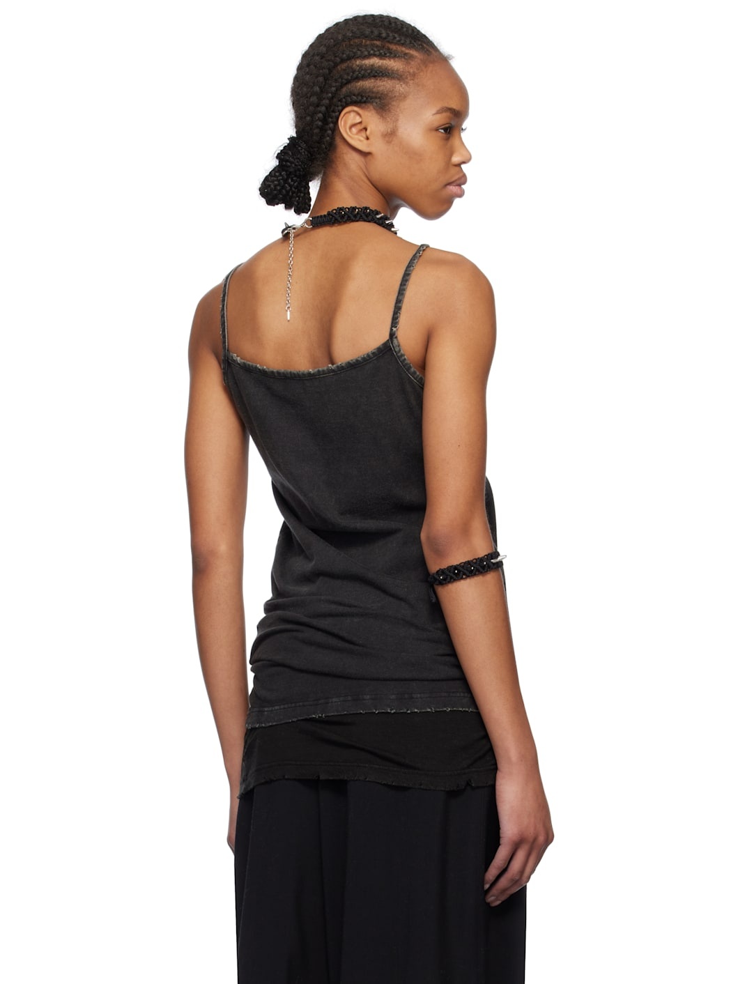 Black Layered Sleeveless Tank Top - 3