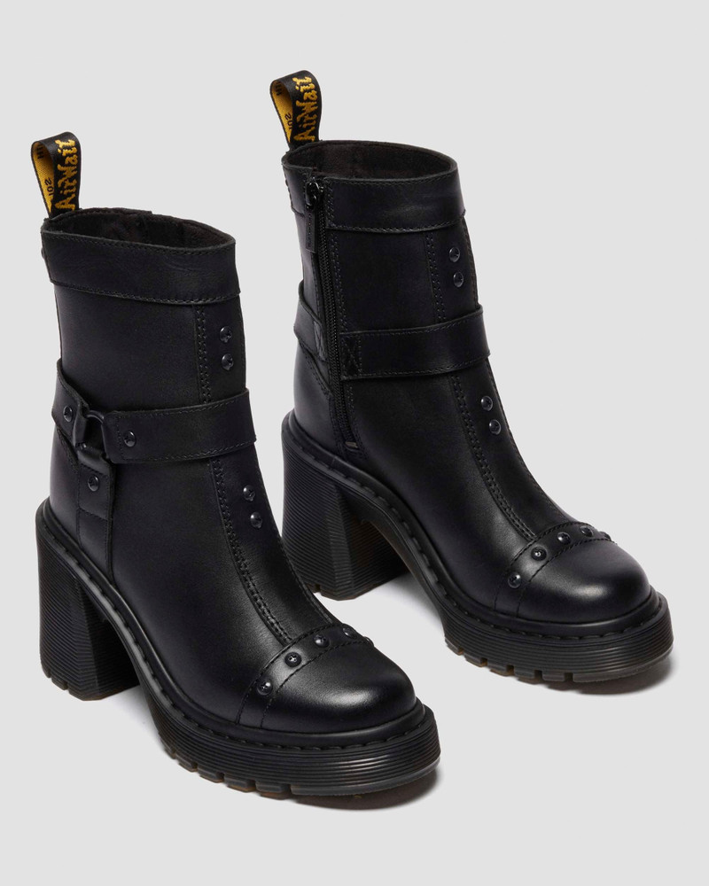 SPENCE HARNESS SENDAL LEATHER HEELED CHELSEA BOOTS 5