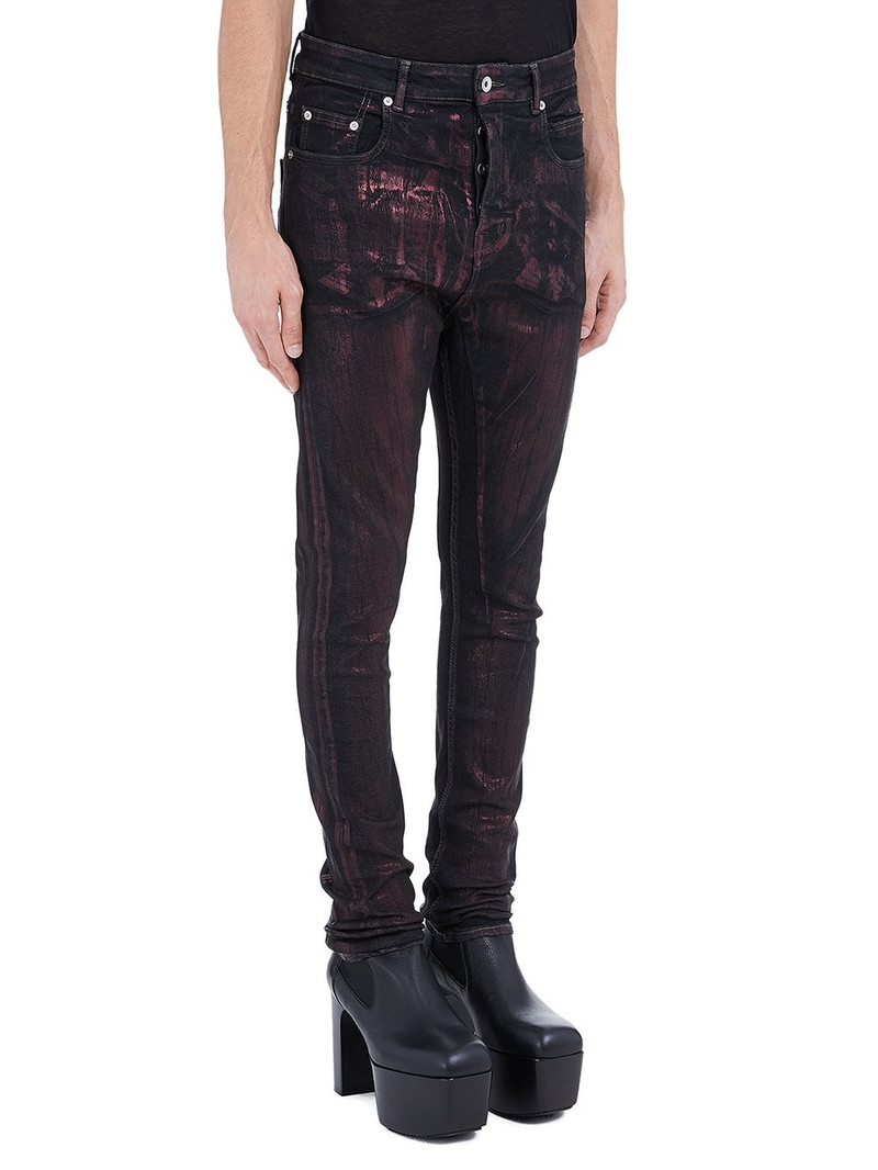Rick Owens DRKSHDW metallic print jeans outlook