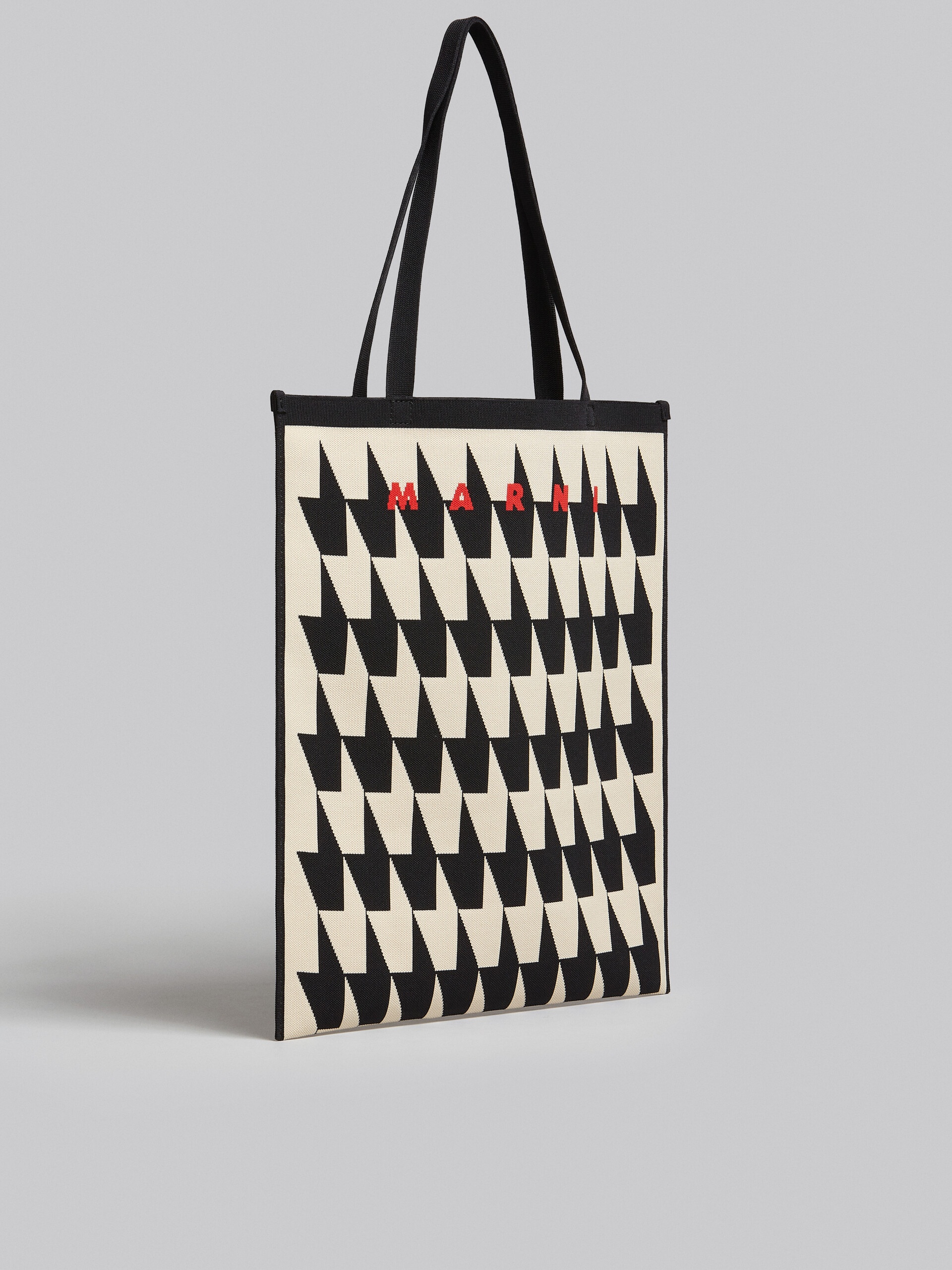 HOUNDSTOOTH JACQUARD TOTE BAG - 6