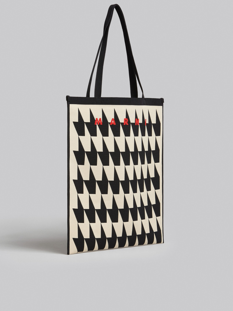 HOUNDSTOOTH JACQUARD TOTE BAG 6