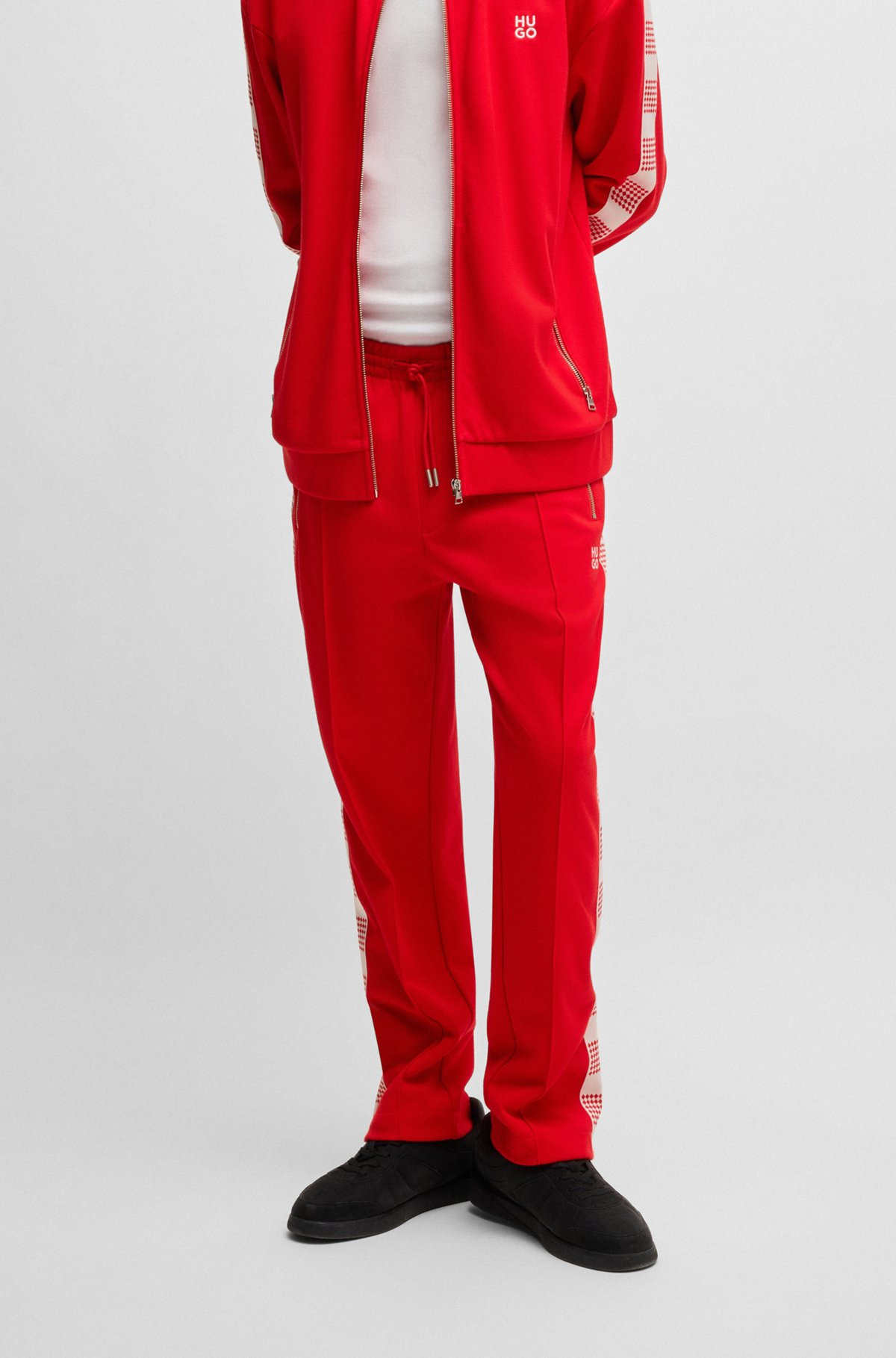 TRACKSUIT BOTTOMS WITH CHECKED TAPE - 2